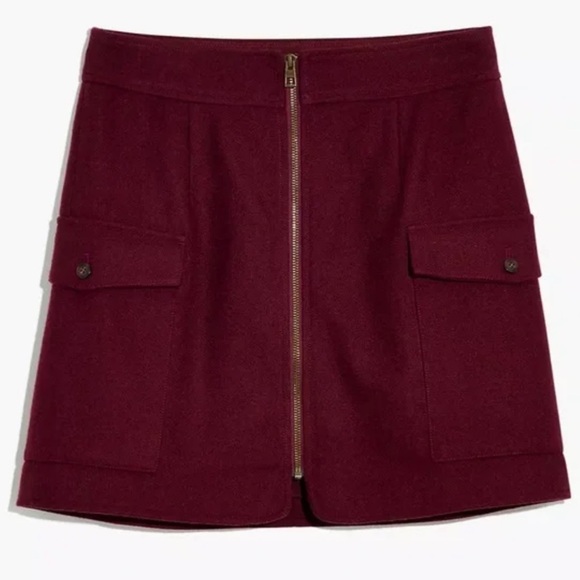 NWT Madewell (Re)sourced Zip-Front Mini Skirt - Picture 3 of 6